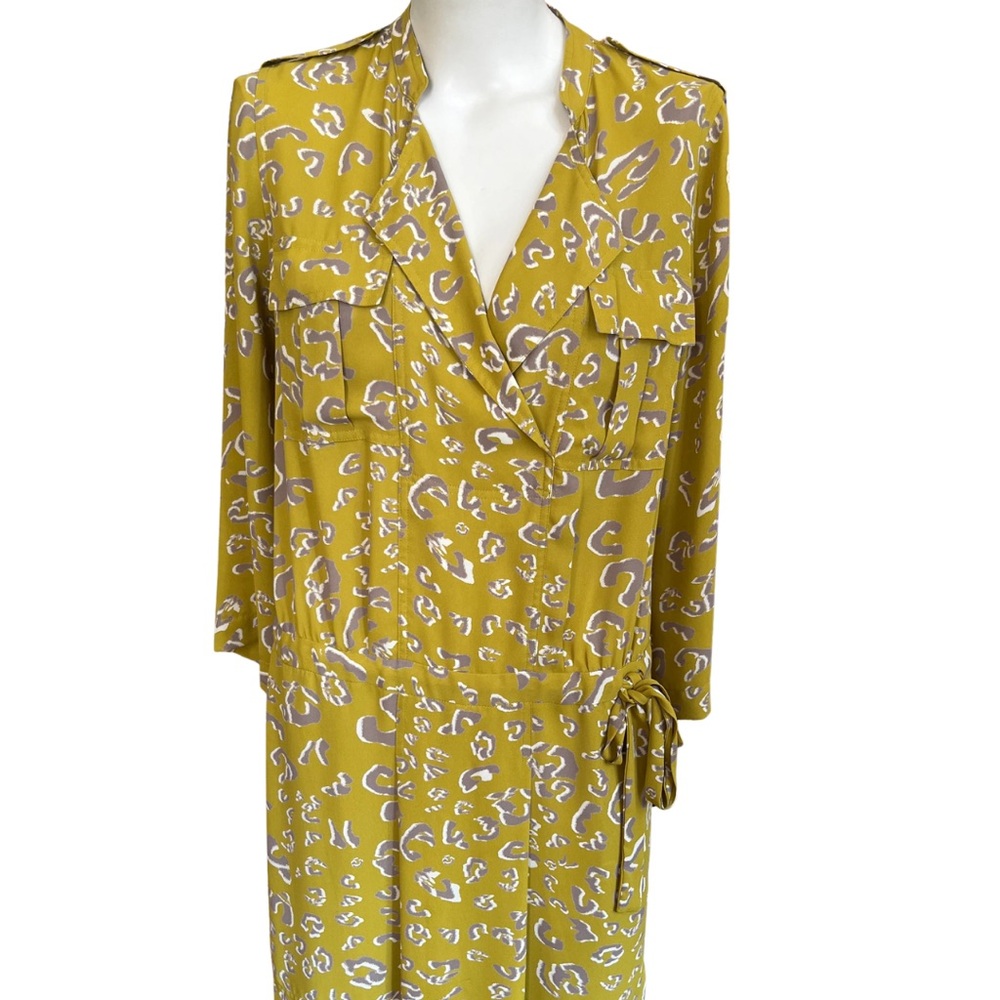 BCBGMaxAzria Mustard Long Sleeve Dress